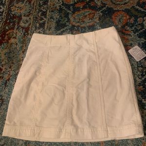 Free people corduroy off white high waisted skirt